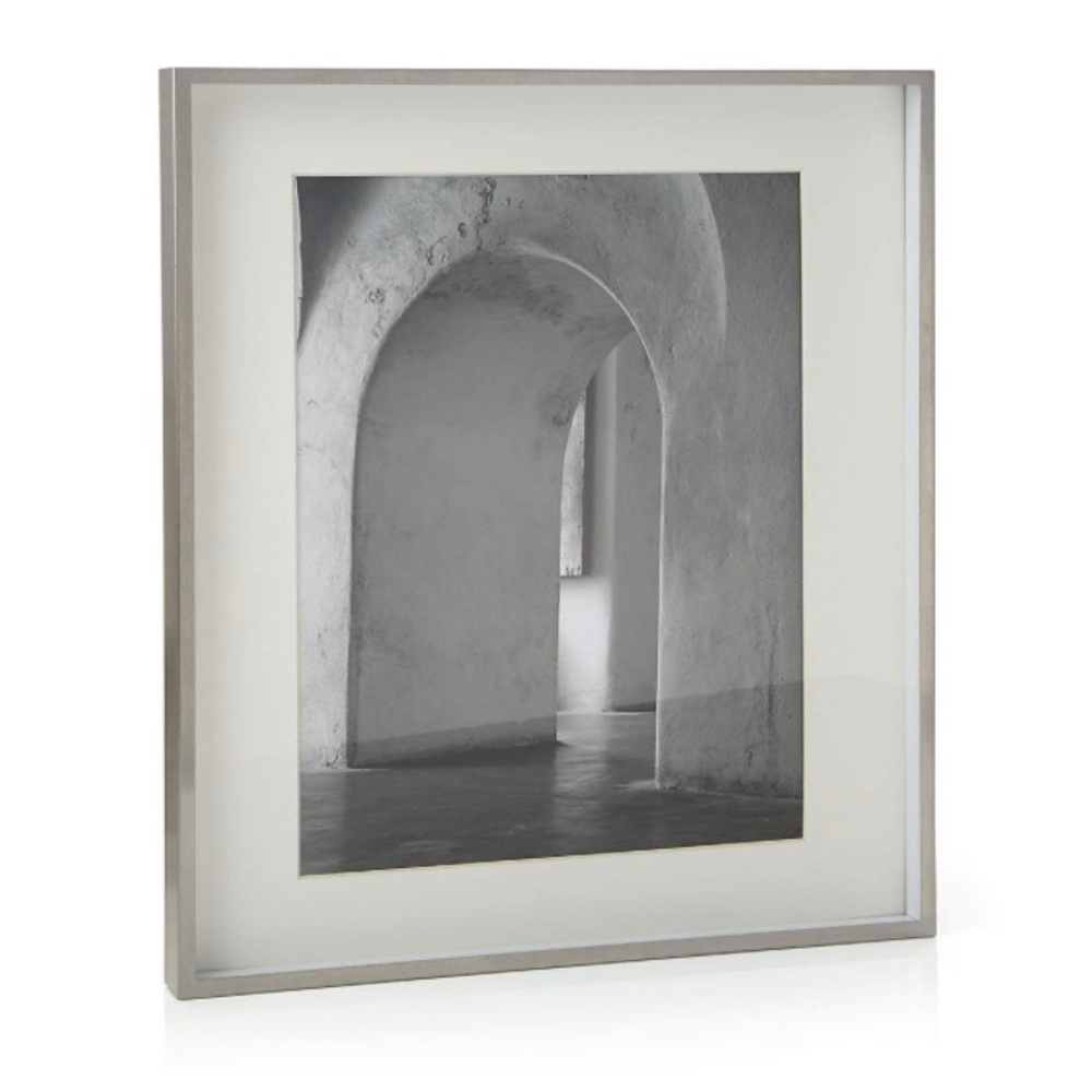 Crate&Barrel Brushed Silver Wall Picture Frame
